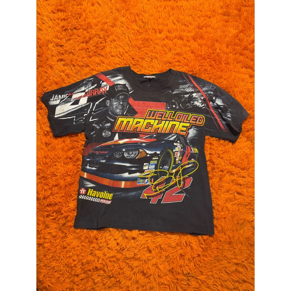 Vintage 2004 Jamie McMurray Havoline Racing T-Shirt NASCAR All Over Print Mens M